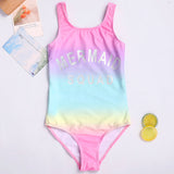 Mermaid Letter Girl Swimsuit One Piece 8-15 Years
