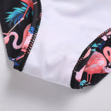 Flamingo Flounce Girl Swimsuit Kids 7-14 Years 2 Piece Children's Swimwear Halter Top Teenage Girl Bikini Set Girls Bathing Suit