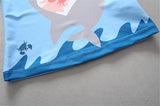 Baby Boys Swimwear Two Pieces Swimsuits Toddler Boy Shark Print Children Swimsuit Long Sleeve Rash Guards Separate Swimming Suit